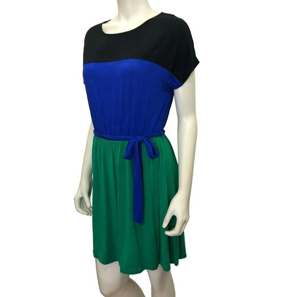 KENSIE KNIT CASUAL COLOR BLOCK DRESS SIZE MD - Picture 3 of 6